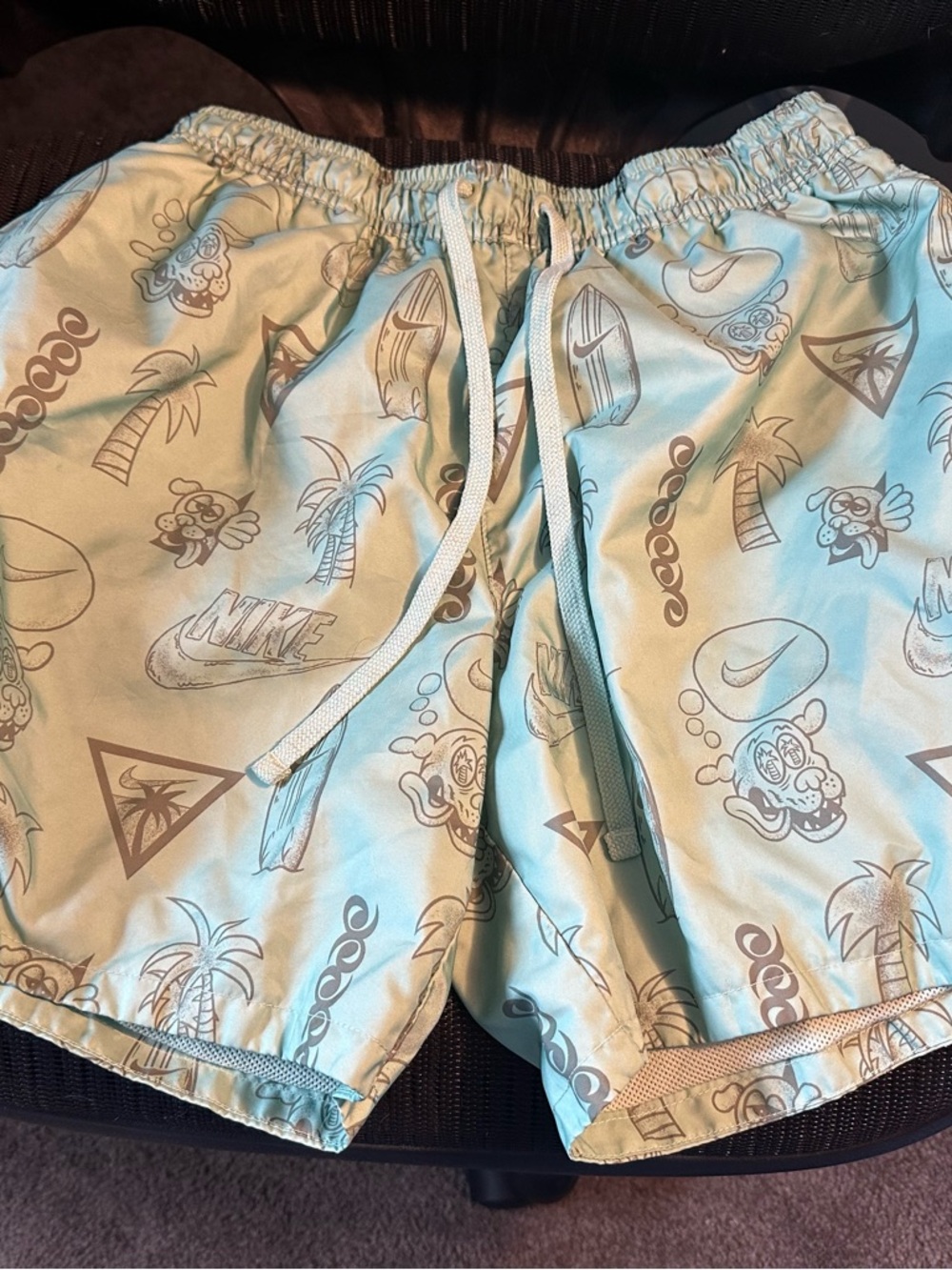Nike Men’s Mint Green Graphic Athletic Shorts